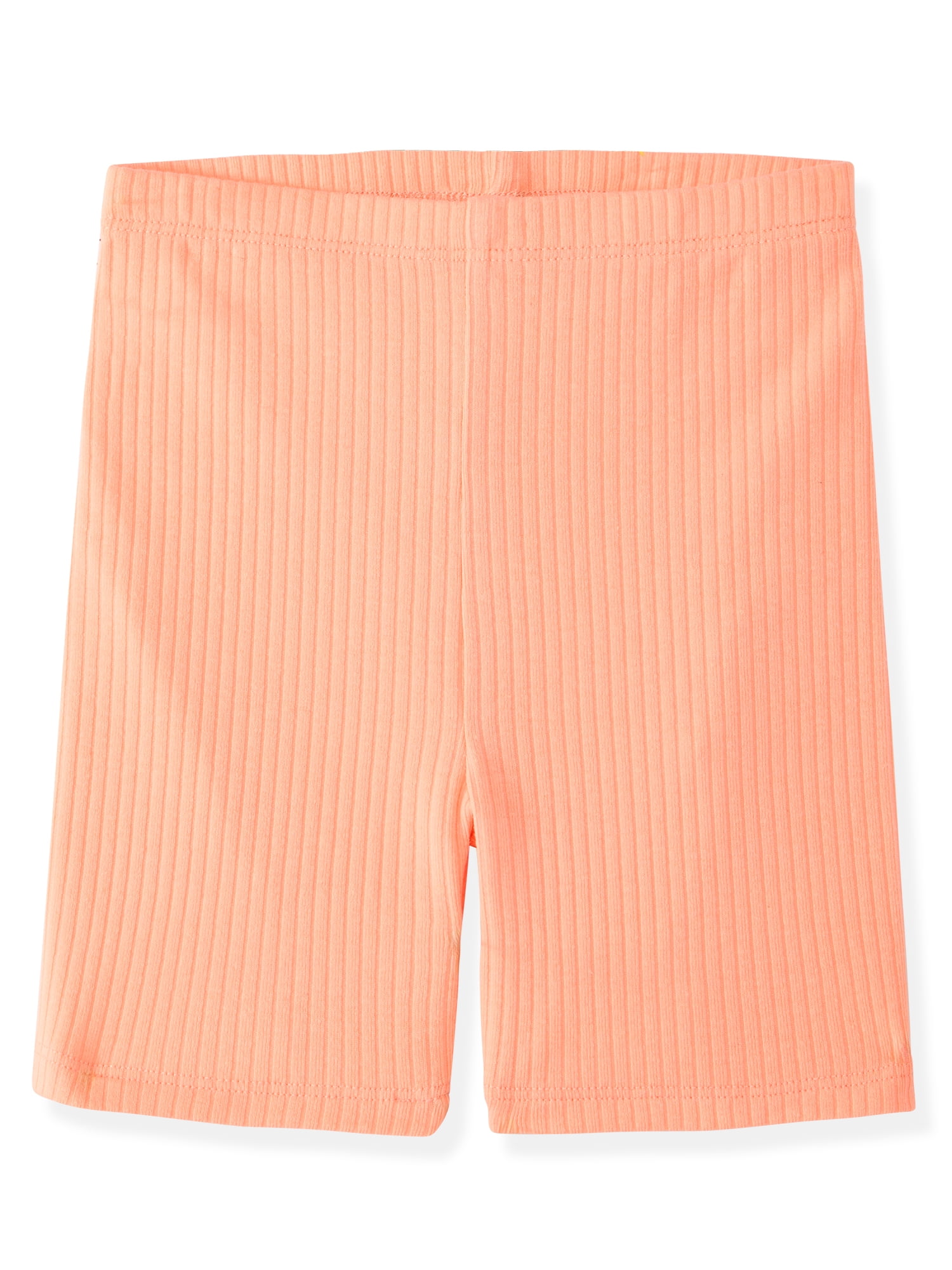 Garanimals Newborn, Baby & Toddler Girl Ribbed Cotton Biker Shorts, 4-Pack, Sizes 0-6T