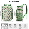 thumbnail image 3 of Travel Cooler Bag - Beige Colorful Dinosaurs Pattern Camping Beer Cooler Backpack with Bottle Opener- Waterproof Insulated Picnic Backpacks - Cooler Bag for Beach, 3 of 6