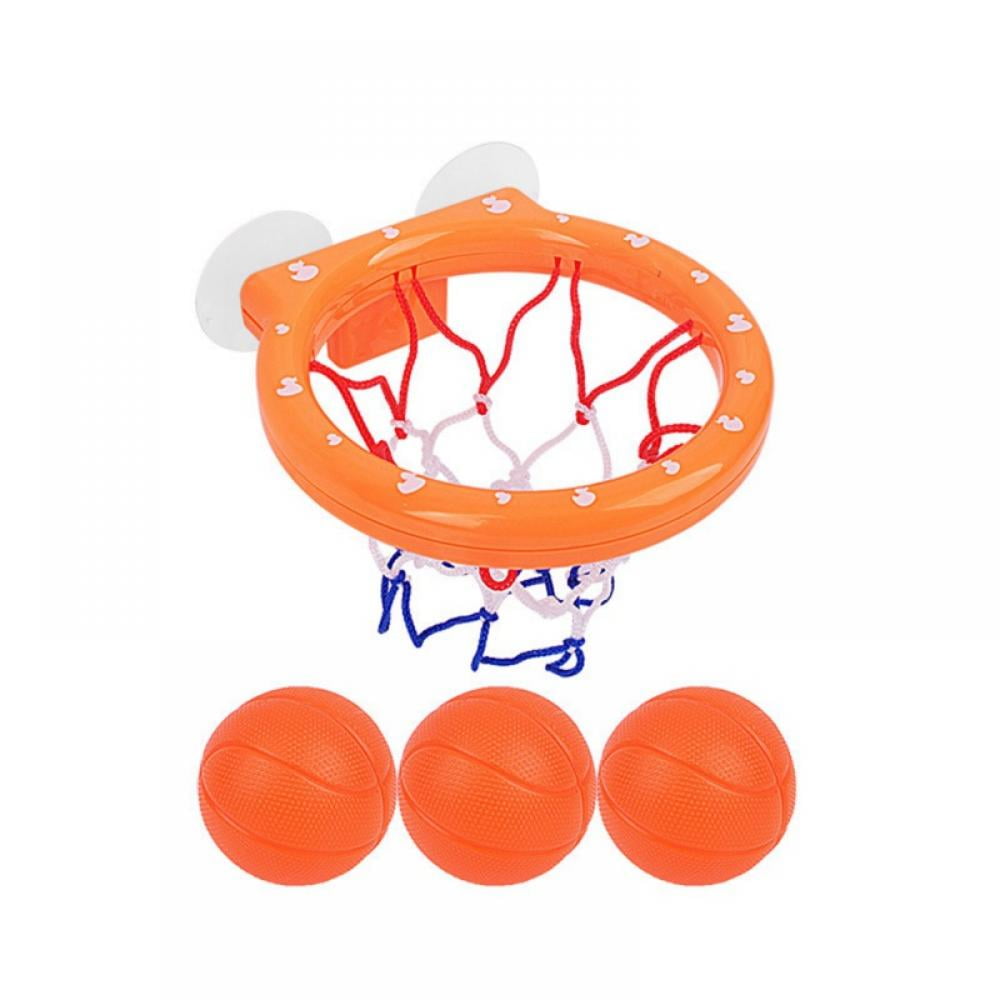 Ball Games Basket Hoop for the tub with 3 Balls and Suction Cups for Boys and Girls Kid & Toddler Bath kuou Bath toys