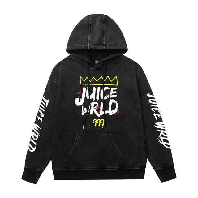 Chandail à Capuche Juice Wrld vintage Lavé hip hop Mode de Rue Chandail Décontracté, m, Noir13