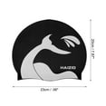 thumbnail image 4 of Unique Bargains 1 Pc Waterproof Whale Tail Pattern Swim Cap Black White, 4 of 6