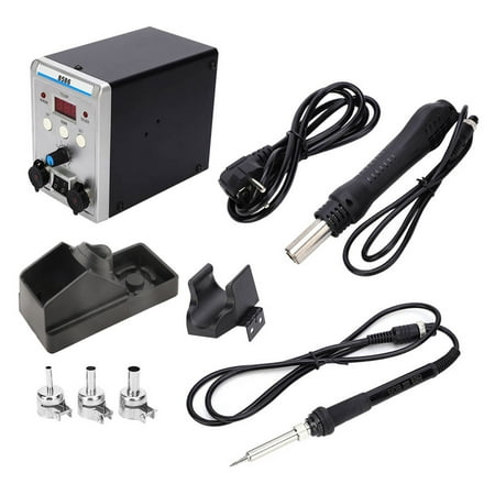 

Rework Soldering Station Hot Air Gun Digital Display Adjustable Temperature 8586 EU Plug 250V