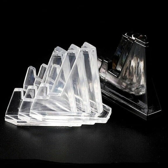 20 Pcs Plastic Coin Display Stand Clear Round Square Case Capsules Holder Easel