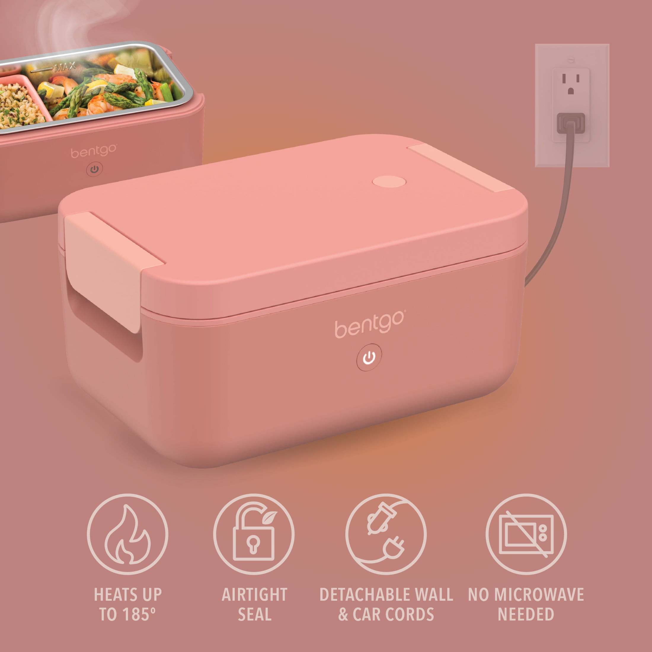 Bentgo Heated Electric Bento Box Pink Spice 42.4 oz. (BGHEATBX-PS)