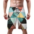 thumbnail image 1 of NICKSUN Men's Swim Trunks, Cute Print Quick Dry Summer Board Beach Shorts with Mesh Lining and Pockets, 1 of 6