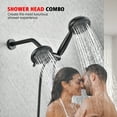 thumbnail image 3 of sumerain Matte Black 3 Way High Pressure Showerhead Combo,2-in-1 Shower Head with Handheld Shower 8 Spray Settings, 3 of 11