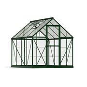 Palram - Canopia Hybrid 6' x 8' Polycarbonate/Aluminum Walk-In Greenhouse  Green - with Roof Vent