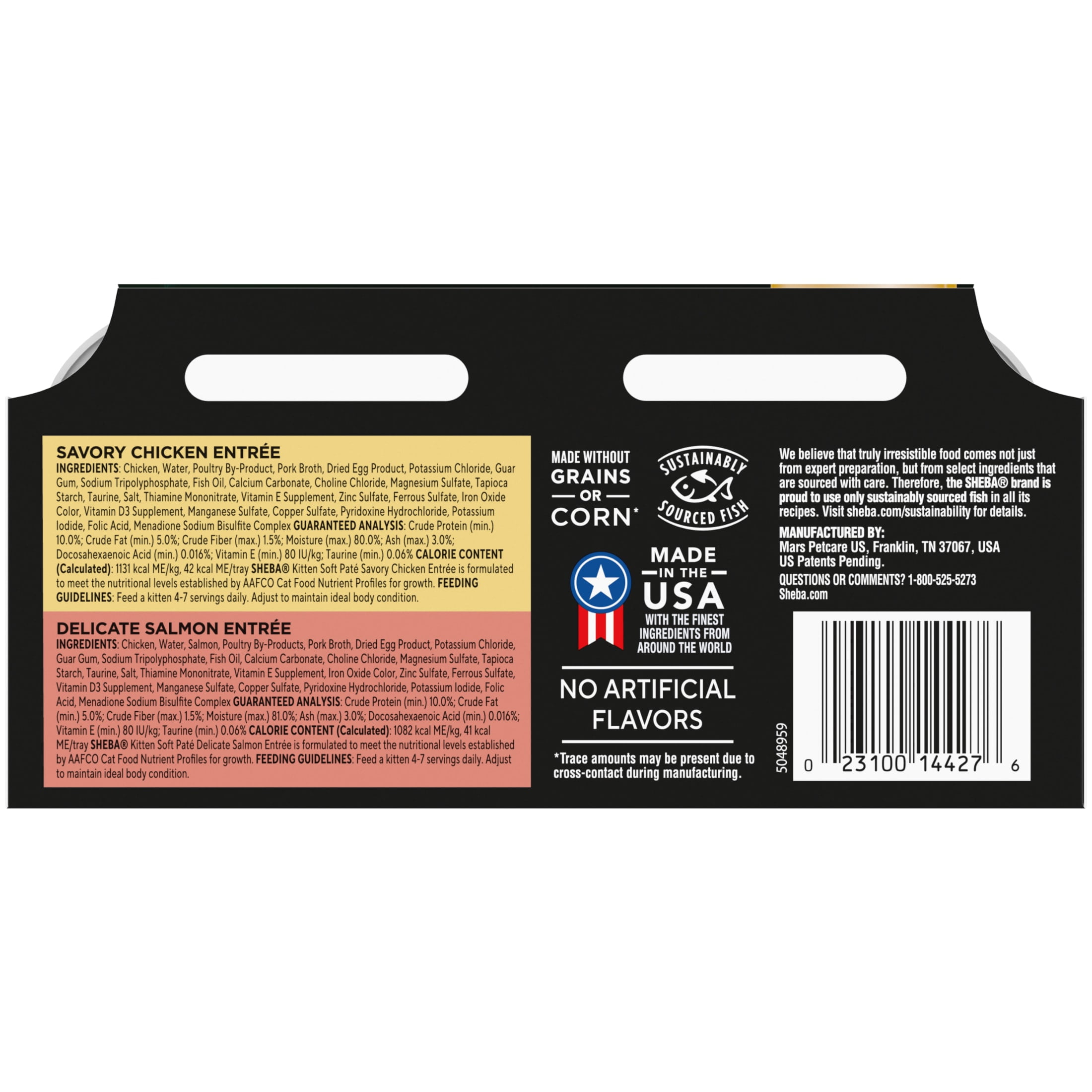 (2 pack) Sheba Perfect Portions Kitten Variety Flavors Pate Wet Cat Food, 2.6 oz Twin-Pack Trays (12 Pack)