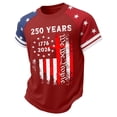 thumbnail image 3 of Ymyiu Kids 250 Shirt Boys 250 Anniversary USA Shirt Vintage 250 Years America Shirt Short Sleeve Celebration Patriotic Flag 1776-2026 Tshirt 3-4T, Red, 3 of 3