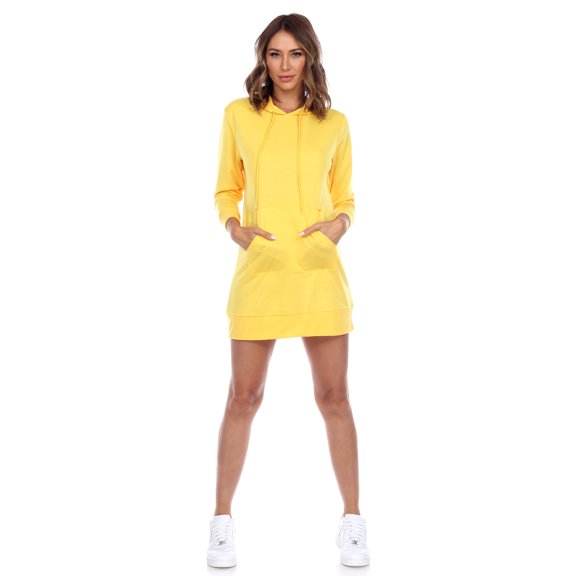 White Mark Plus Size Hoodie Sweatshirt Dress