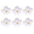 thumbnail image 1 of Juego De 6 Uds. De Servilleteros De Flores, Servilletero Dorado, Servilletero Blanco Floral, Hebillas, Decoración De Mesa De Cena Para Boda, Fiesta, Acción De Gracias Methold HA036652-00, 1 of 6