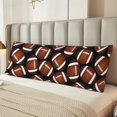 thumbnail image 2 of Fotbe Brown Football On Black Funda para Almohada Corporal con Diseño, Funda de Microfibra Ultrasuave de 20x54 Pulgadas, Ropa de Cama Elegante, 2 of 7