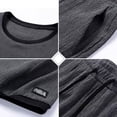 thumbnail image 4 of Gyexs Short Sets for Men Casual Summer 2 Piece Set Crew Neck T Shirt Shorts Beach Holiday Suit Sets with Pockets Grey, Size M, 4 of 4
