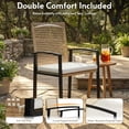 thumbnail image 3 of LAZZO 7-Piece Outdoor Dining Set, Patio Wicker Furniture with Aluminum Table and Cushions, Beige, 3 of 9