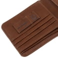 thumbnail image 3 of Cartera de cuero PU suave con bloqueo RFID Vintage para hombre, con ventana de identificación, monedero marrón negro Baoblaze Cartera de los hombres de la moda, 3 of 8
