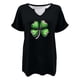 thumbnail image 4 of Tops Cortos para las Mujeres San Pablo's Día Impreso Cuello en V Envuelto Casual Top, Ligero para Todas las Estaciones Hogar Y Uso Diario, 4 of 8