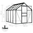 thumbnail image 2 of vidaXL Greenhouse Patio Outdoor Grow House with Base Frame Anthracite Aluminum, 2 of 5