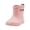 Pink, variant on Kids Toddler Rain Boots for Boys Girls with Easy-on Handles Outdoor Boot for Rain, Mud, Cold Weather, Snow