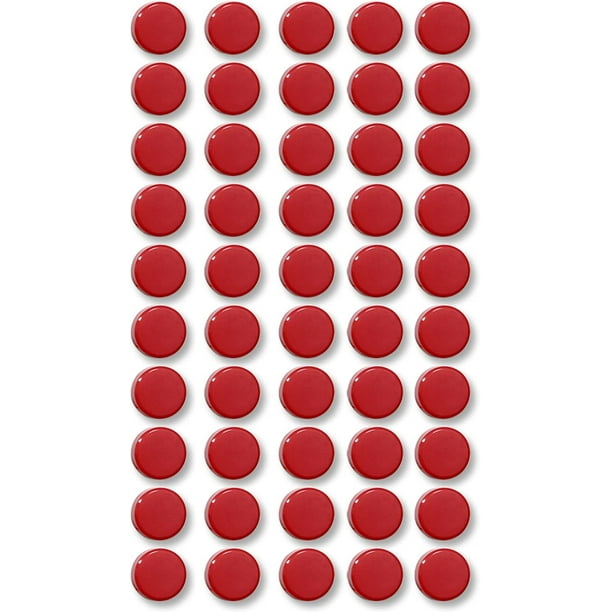 Office Red 50 Pack, Heavy Duty Round Refrigerator Whiteboard