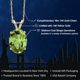 thumbnail image 2 of Gem Stone King 14K Yellow Gold Green Peridot Pendant Necklace for Women | 2.80 Cttw | Gemstone August Birthstone | Oval 10X8MM | With 18 inch Chain, 2 of 6