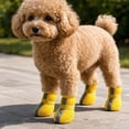 thumbnail image 4 of 2 Pairs, Dog Shoes for Hot Pavement Small Dogs Breathable Mesh Small Dog Shoes Black Non-Slip Dog Booties and Paw Protectors with Reflective Strip Adjustable Straps for Outdoor, 4 of 6