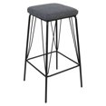 thumbnail image 1 of Taburete de bar de cuero Millard de LeisureMod con estructura de metal LeisureMod MS36BU, 1 of 2