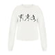 thumbnail image 1 of Jersey de manga larga BLESIY con cuello sólido informal estampado suéter L, 1 of 7