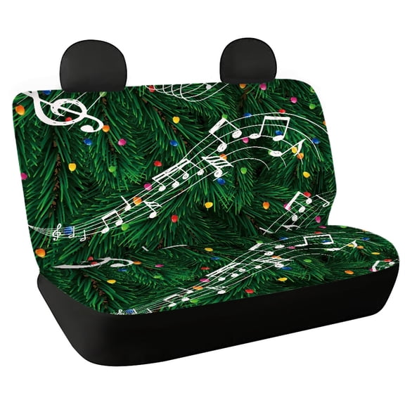 Chririnla Christmas Car Rear Bench Backrest Covers, Set of 2 Pieces Stretch Fashion Seat Covers for Auto Truck Interior and Pet Protection