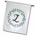 thumbnail image 2 of 3dRose, Letter M Monogram Eucalyptus Leaves Wreath Elegant Greenery, 12 x 18 inch Garden Flag, 2 of 2