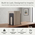 thumbnail image 5 of Unique Bargains Metal Bookends for Shelves Holder for Office Black 6.5"L x 5.4"W x 8.3"H, 5 of 5
