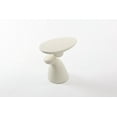 thumbnail image 2 of Lisonu Clearance Lucky Stone End Table - Milk White Fiberglass Side Table - Sculptural Oval Coffee Table - Modern Minimalist Accent Table for Living Room, 2 of 9