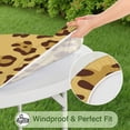 thumbnail image 5 of Yellow and Brown Of Leopard Print Round Fitted Tablecloth with Elastic Edge,Dining Table Cover Waterproof,Outdoor Round Tablecloth for Camping,Dining,Indoor and Outdoor, 5 of 7