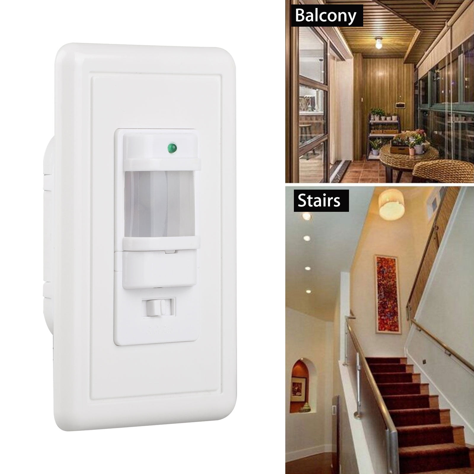 EEEkit PIR Motion Sensor Light Switch Wall Switch for Indoor Use Vacancy & Occupancy Modes