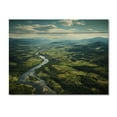 thumbnail image 3 of Designart "River Meandering Through Marshland II" Landscapes Print on Natural Pine Wood, 3 of 5