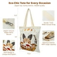 thumbnail image 2 of allydrew Zippered Canvas Tote Bag, Reusable Grocery Shopping Bag, Butterfly and Moon, 2 of 4