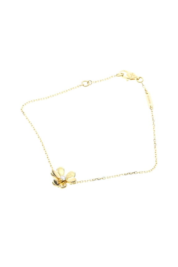 Pre-Owned Van Cleef & Arpels Frivole Mini Bracelet Yellow Gold (18K) Diamond Polished