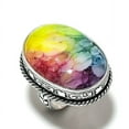 thumbnail image 2 of Natural Rainbow Solar Quartz Gemstone 925 Sterling Silver Ring Size 10, 2 of 2