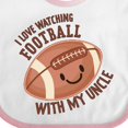 thumbnail image 4 of Inktastic I Love Watching Football with My Uncle Boys or Girls Baby Bib, 4 of 4