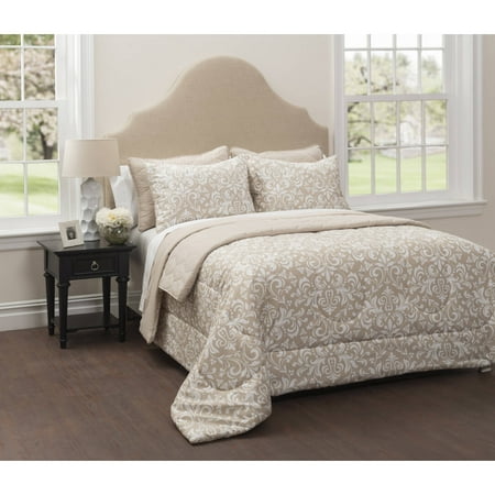 CASA Jasmine 6-Piece Bedding Comforter Set with Bonus Quilt - Walmart.com