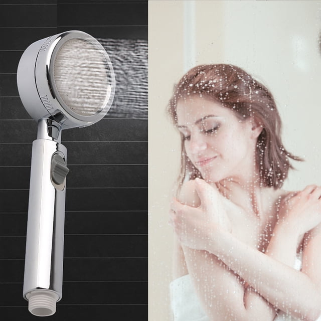 WIFKLSIIPG High Pressure Handheld Shower Head Showerhead Set Bracket for Low Flow Water Supply Hand Shower Spray Even(Silver)