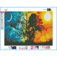 thumbnail image 5 of Pintura de diamante redondo bordado de diamantes de imitación DIY dibujos de costura imágenes de punto de cruz decoración de oficina AweSitey JJ12980-02, 5 of 5