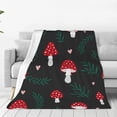 thumbnail image 1 of Balery Amanita Mushroom Manta de Felpa Suave y Acogedora – Cobija de Franela Aterciopelada para Cama, Lavable y Cálida para Sofá, Mascotas, Transpirable-50"x40", 1 of 7