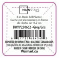 thumbnail image 4 of Mainstays Basic Bell Planter 6in Grey, Classic Design with Attached Tray Durable Weather Resistant Matte Finish, 4 of 4