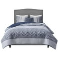 thumbnail image 1 of Madison Park Bennett Polyester Reversible Jacquard Coverlet Set in Navy, 1 of 12