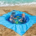 thumbnail image 5 of Ebaokuup 6.6 x 6.6 Ft Portable Baby Beach Pool, Waterproof Beach Pool Blanket for Toddler with Water Bag, Collapsible Beach Puddle Mat for Boys Girls Kids Infant Outdoor Summer Vacation, 5 of 7