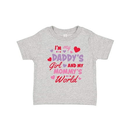 

Inktastic Valentine s Day I m My Daddy s Girl and My Mommy s World Gift Baby Girl T-Shirt