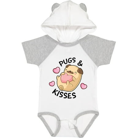 

Inktastic Valentines Day Pugs & Kisses with Hearts Boys or Girls Baby Bodysuit