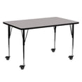thumbnail image 1 of Bowery Hill 31" x 24" x 60" Mobile Activity Table in Gray, 1 of 2