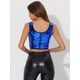 thumbnail image 4 of Camiseta sin mangas Allegra K con lentejuelas Azul Real XS, 4 of 5