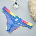 thumbnail image 2 of Sexy Men's Brief Underwear Mesh See-Through Underpants Low Rise U-Shaped Pouch Underwear Colorful Thong, 2 of 5